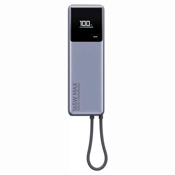 Xiaomi 165W Power Bank con cavo USB-C integrato 10000mAh - Grigio