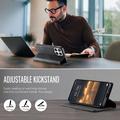 Custodia a portafoglio in pelle di vitello con blocco RFID Xiaomi 17 Caseme 033 - Nera