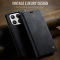 Custodia a portafoglio in pelle di vitello con blocco RFID Xiaomi 17 Caseme 033 - Nera