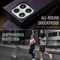 Custodia a portafoglio in pelle di vitello con blocco RFID Xiaomi 17 Caseme 033 - Viola