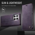 Custodia a portafoglio in pelle di vitello con blocco RFID Xiaomi 17 Caseme 033 - Viola