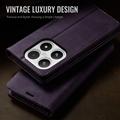 Custodia a portafoglio in pelle di vitello con blocco RFID Xiaomi 17 Caseme 033 - Viola