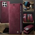 Custodia a portafoglio in pelle di vitello con blocco RFID Xiaomi 17 Caseme 033 - Rossa