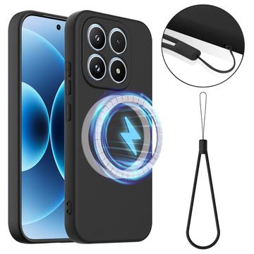 Custodia in silicone liquido per Xiaomi 17 - compatibile con MagSafe - Nera