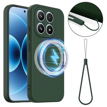 Custodia in silicone liquido per Xiaomi 17 - compatibile con MagSafe - Verde Scuro