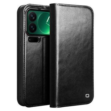 Custodia in pelle a portafoglio Xiaomi 17 Pro Max Qialino Classic - nera