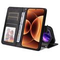 Xiaomi 17 Pro Max Custodia a portafoglio con supporto - Nera