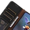 Custodia in pelle a portafoglio Xiaomi 17 Pro con RFID - Nero