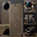 Custodia a portafoglio in pelle di vitello con blocco RFID Xiaomi 17 Ultra Caseme 033 - Caffè