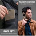 Custodia a portafoglio in pelle di vitello con blocco RFID Xiaomi 17 Ultra Caseme 033 - Caffè