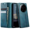 Custodia a portafoglio in pelle di vitello con blocco RFID Xiaomi 17 Ultra Caseme 033 - Verde