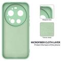 Custodia in silicone liquido con cinghia a mano per Xiaomi 17 Ultra - Verde