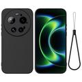 Custodia in silicone liquido con cinghia a mano per Xiaomi 17 Ultra