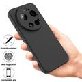 Custodia in silicone liquido con cinghia a mano per Xiaomi 17 Ultra - Nera