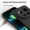 Custodia in silicone liquido con cinghia a mano per Xiaomi 17 Ultra - Nera