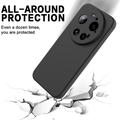 Custodia in silicone liquido con cinghia a mano per Xiaomi 17 Ultra - Nera