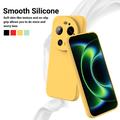 Custodia in silicone liquido con cinghia a mano per Xiaomi 17 Ultra - Gialla