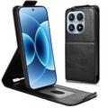 Xiaomi 17 Custodia verticale con supporto - Nera