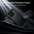 Custodia in TPU spazzolato per Xiaomi 17T - Fibra di Carbonio - Nera
