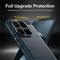 Custodia in TPU spazzolato per Xiaomi 17T - Fibra di Carbonio - Blu