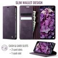Custodia a portafoglio in pelle di vitello con blocco RFID Xiaomi 17T Caseme 033 - Viola