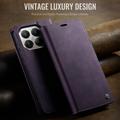 Custodia a portafoglio in pelle di vitello con blocco RFID Xiaomi 17T Caseme 033 - Viola