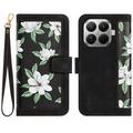 Xiaomi 17T Custodia a portafoglio floreale con slot per carte