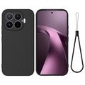 Custodia in silicone liquido con cinghia a mano per Xiaomi 17T