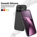 Custodia in silicone liquido con cinghia a mano per Xiaomi 17T - Nera