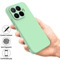 Custodia in silicone liquido con cinghia a mano per Xiaomi 17T - Verde