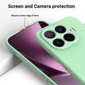 Custodia in silicone liquido con cinghia a mano per Xiaomi 17T - Verde