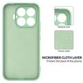 Custodia in silicone liquido con cinghia a mano per Xiaomi 17T - Verde