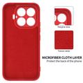 Custodia in silicone liquido con cinghia a mano per Xiaomi 17T - Rossa