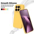 Custodia in silicone liquido con cinghia a mano per Xiaomi 17T - Gialla