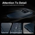 Custodia in TPU spazzolato per Xiaomi 17T Pro - Fibra di Carbonio - Blu