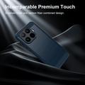 Custodia in TPU spazzolato per Xiaomi 17T Pro - Fibra di Carbonio - Blu