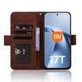 Custodia a portafoglio per Xiaomi 17T Pro - Marrone