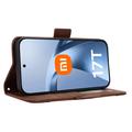 Custodia a portafoglio per Xiaomi 17T Pro - Marrone