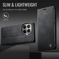 Custodia a portafoglio in pelle di vitello con blocco RFID Xiaomi 17T Pro Caseme 033 - Nera