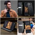 Custodia a portafoglio in pelle di vitello con blocco RFID Xiaomi 17T Pro Caseme 033 - Nera