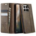 Custodia a portafoglio in pelle di vitello con blocco RFID Xiaomi 17T Pro Caseme 033 - Caffè