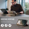 Custodia a portafoglio in pelle di vitello con blocco RFID Xiaomi 17T Pro Caseme 033 - Caffè