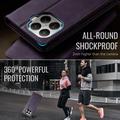 Custodia a portafoglio in pelle di vitello con blocco RFID Xiaomi 17T Pro Caseme 033 - Viola