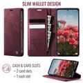 Custodia a portafoglio in pelle di vitello con blocco RFID Xiaomi 17T Pro Caseme 033 - Rossa