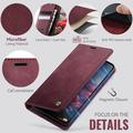 Custodia a portafoglio in pelle di vitello con blocco RFID Xiaomi 17T Pro Caseme 033 - Rossa