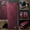 Custodia a portafoglio in pelle di vitello con blocco RFID Xiaomi 17T Pro Caseme 033 - Rossa