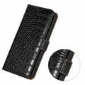 Custodia in Pelle a Portafoglio Serie Crocodile con RFID per Xiaomi 17T Pro - Nera