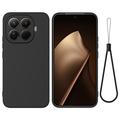 Custodia in silicone liquido con cinghia a mano per Xiaomi 17T Pro