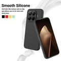 Custodia in silicone liquido con cinghia a mano per Xiaomi 17T Pro - Nera
