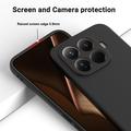 Custodia in silicone liquido con cinghia a mano per Xiaomi 17T Pro - Nera